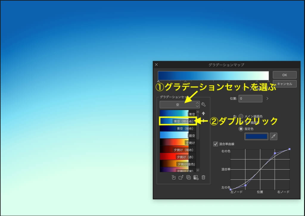 クリスタで等高線塗りとグラデーションマップを利用する Clip Studio のん屋の生活