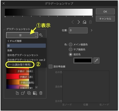 クリスタのグラデーションに関するいろいろ Clip Studio のん屋の生活